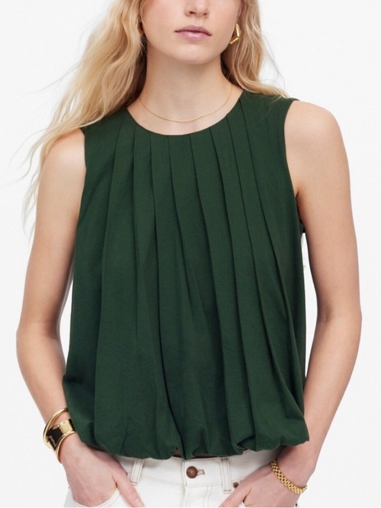 Madewell Tops - Madewell - Sleeveless Crewneck Bubble Top